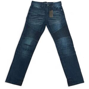 NWT Steve’s Jeans Moto Skinny Jeans Dark Wash Color Is Called Charles Size 16